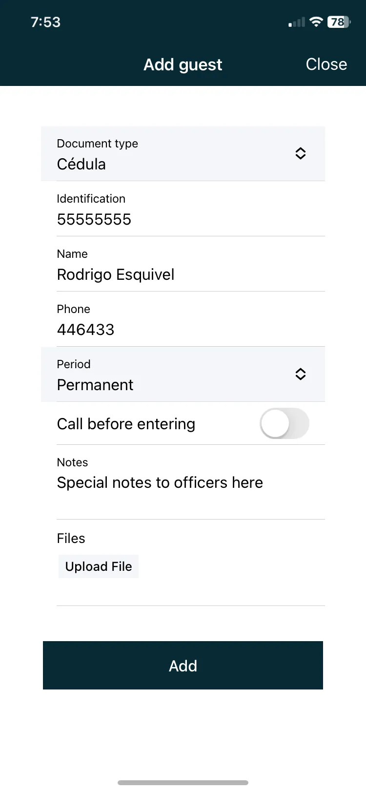 Lista de invitados
